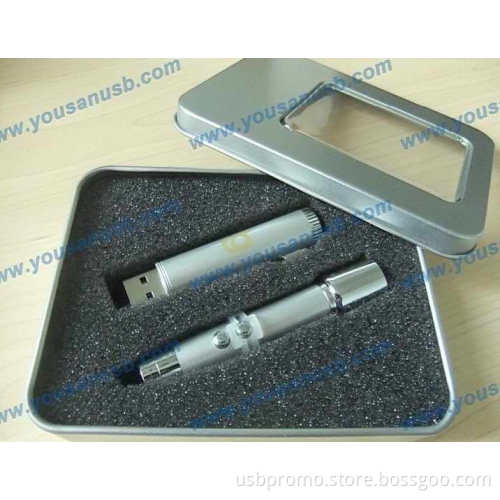 pen usb drive promotional gift with laser pointer